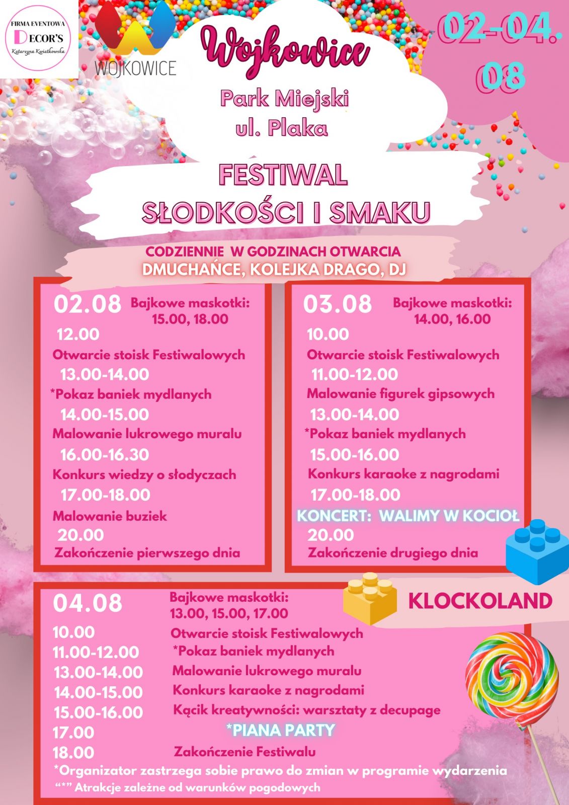 Bajkowy Festiwal Słodkości i Smak